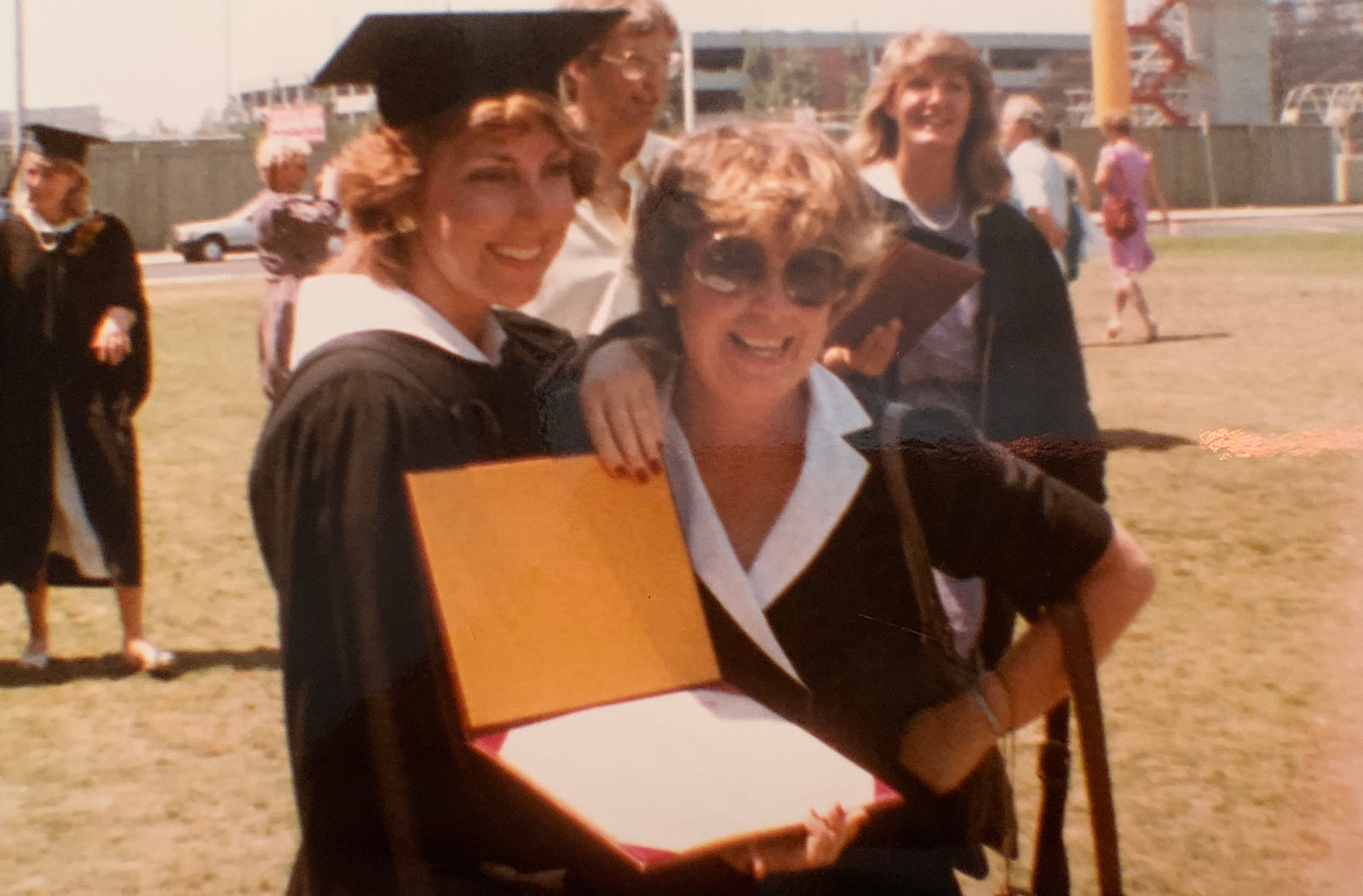 Debbie Bittke and his mom during her graduation day